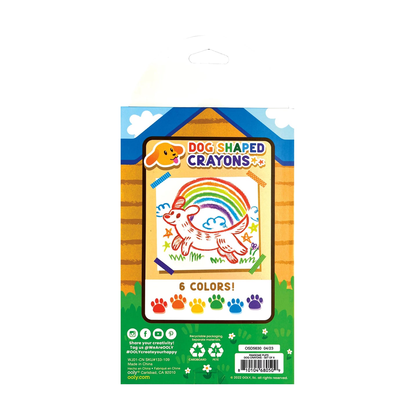 OOLY - Pawsome Pups Dog Crayons | Set van 6