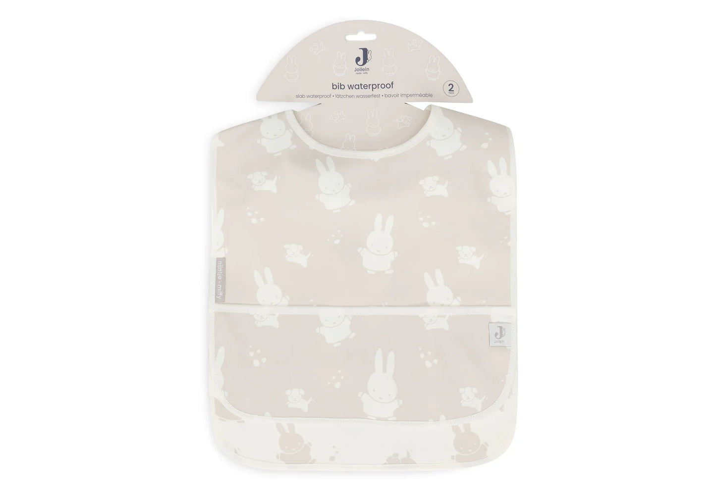 Jollein - Slab Waterproof Miffy & Snuffy Nougat (2pack)