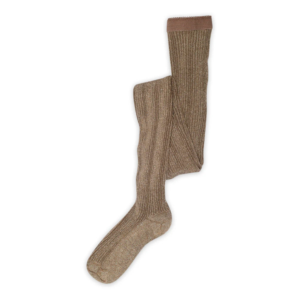 MP Denmark - Glitter tights Brown Sienna