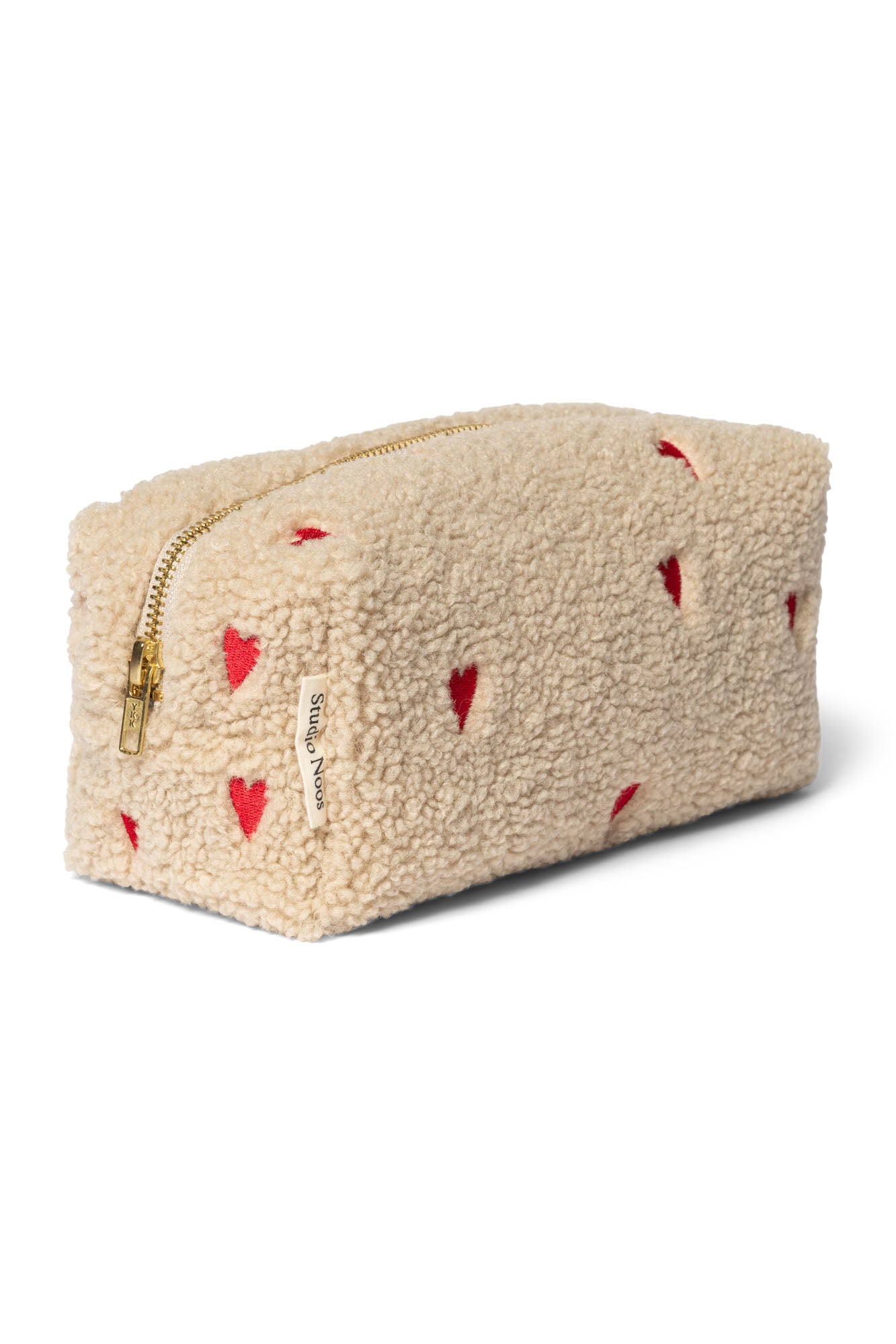 Studio Noos – Ecru Teddy Hearts Pouch
