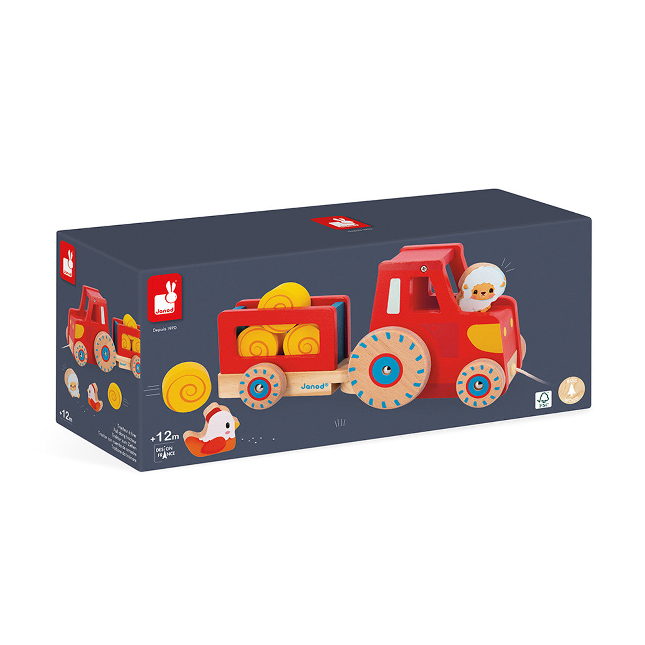Janod - Trekfiguur Tractor