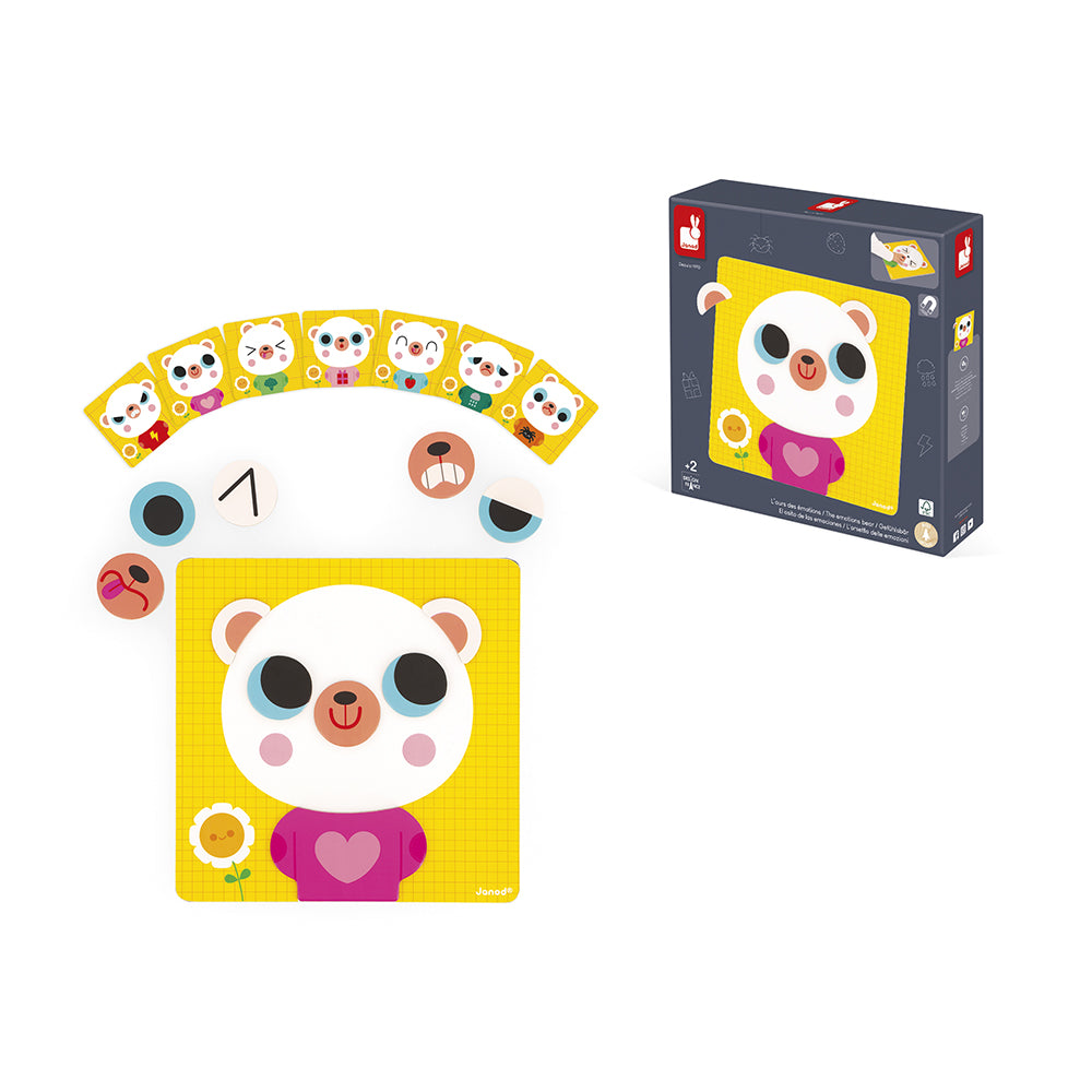 Janod - Magneetspel Emoties | Educatief Houten Speelgoed