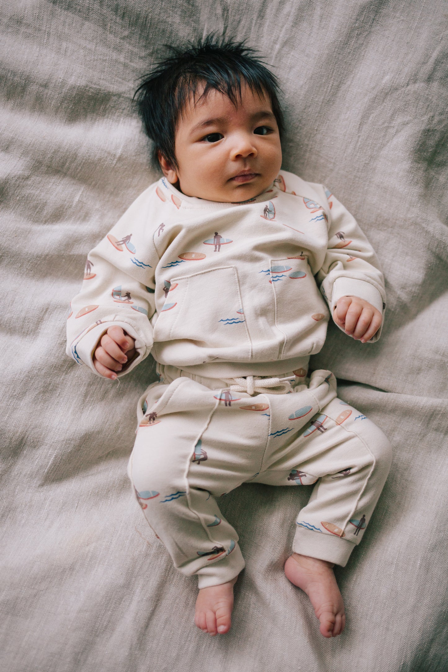 Riffle Amsterdam - Baby Sweater Milo aop surf