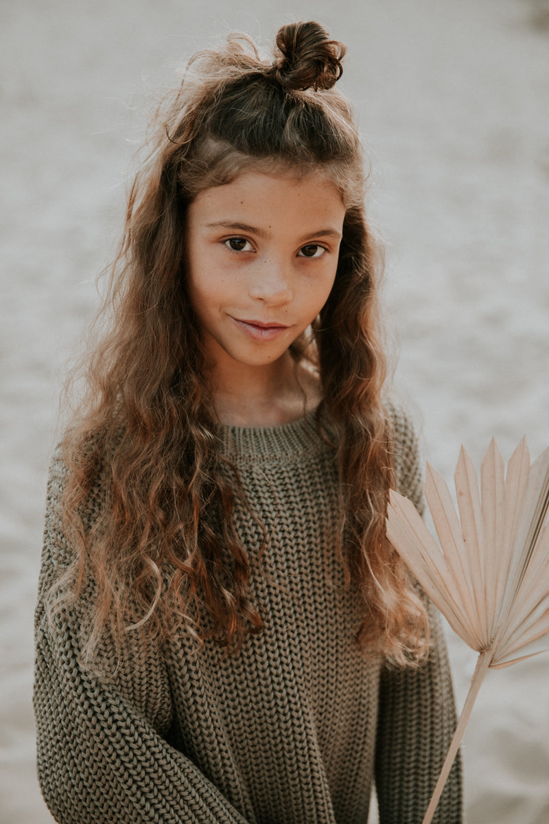 Yuki - Chunky Knitted Sweater Sage