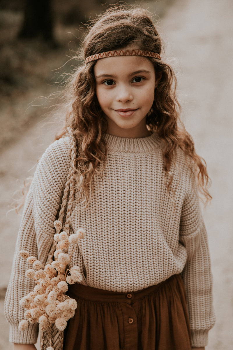 Yuki - Chunky Knitted Sweater Moon