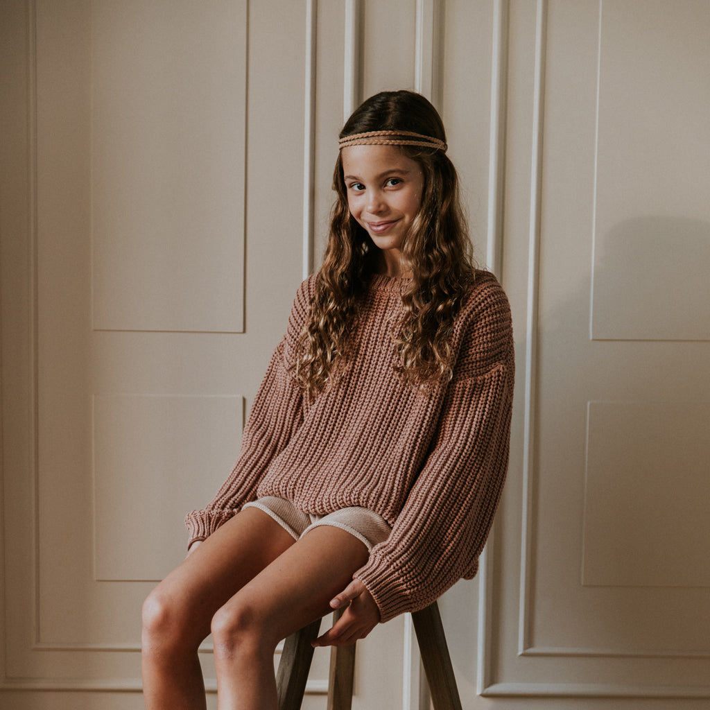 Yuki - Chunky Knitted Sweater Blush