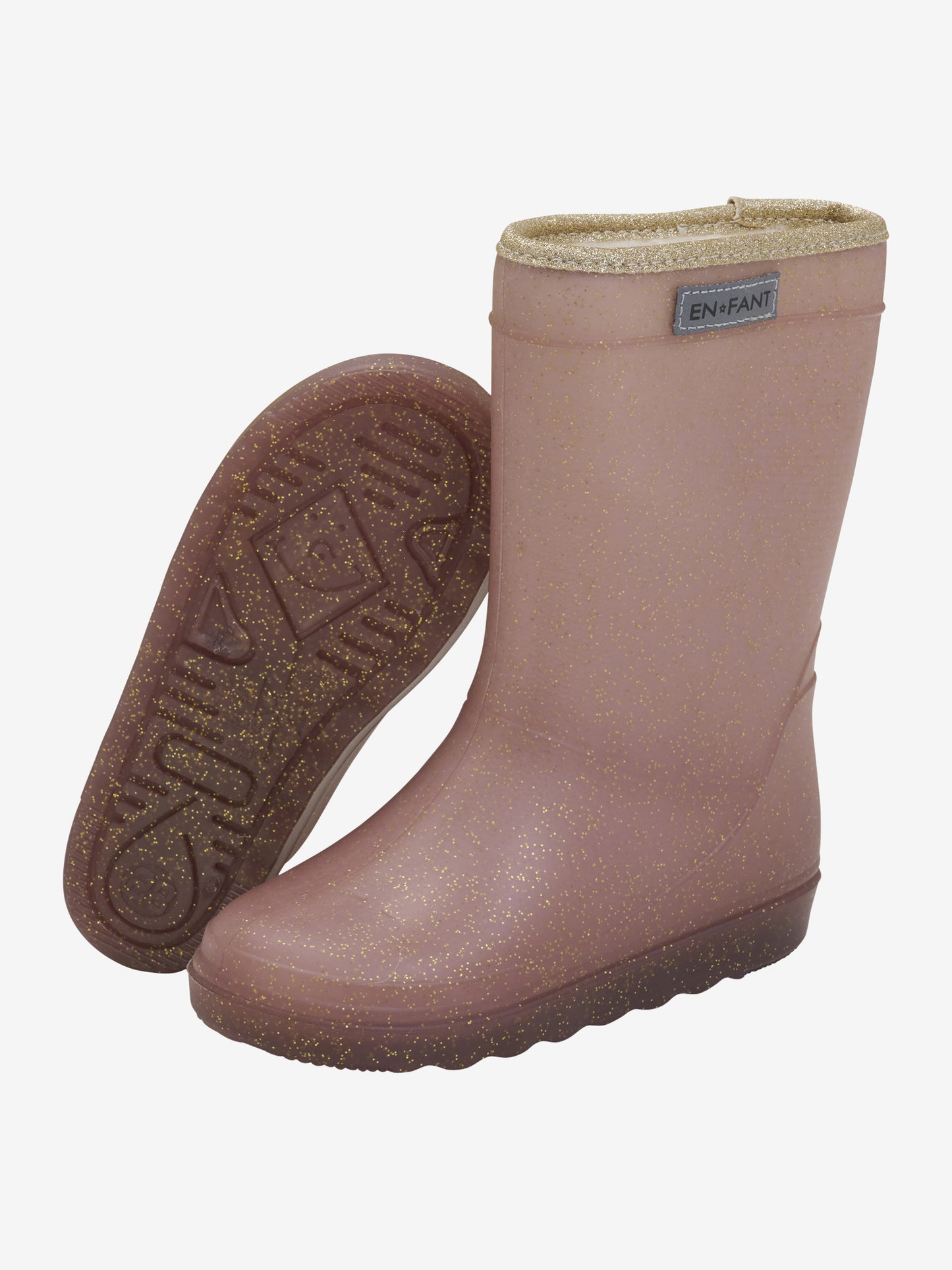 EN FANT - Thermo Regenlaarzen Rose Taupe Glitter