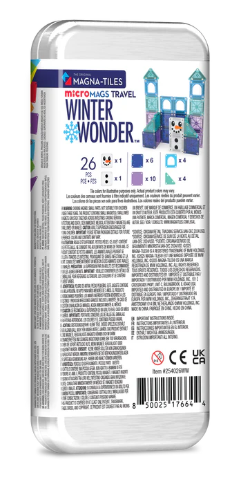 Magna-Tiles Micro Mags Winter Wonder Travel Set 26 Piece Set
