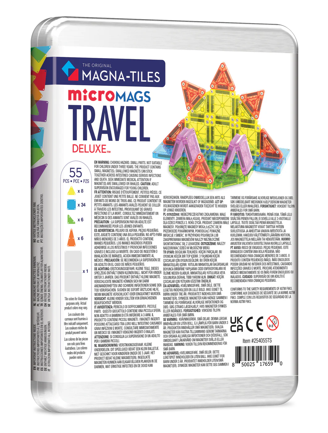 MAGNA-TILES - Travel Set Deluxe - 55 piece