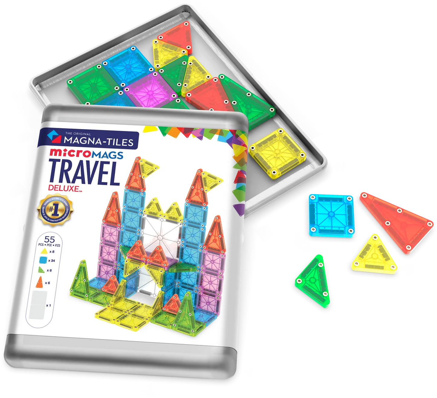 MAGNA-TILES - Travel Set Deluxe - 55 piece