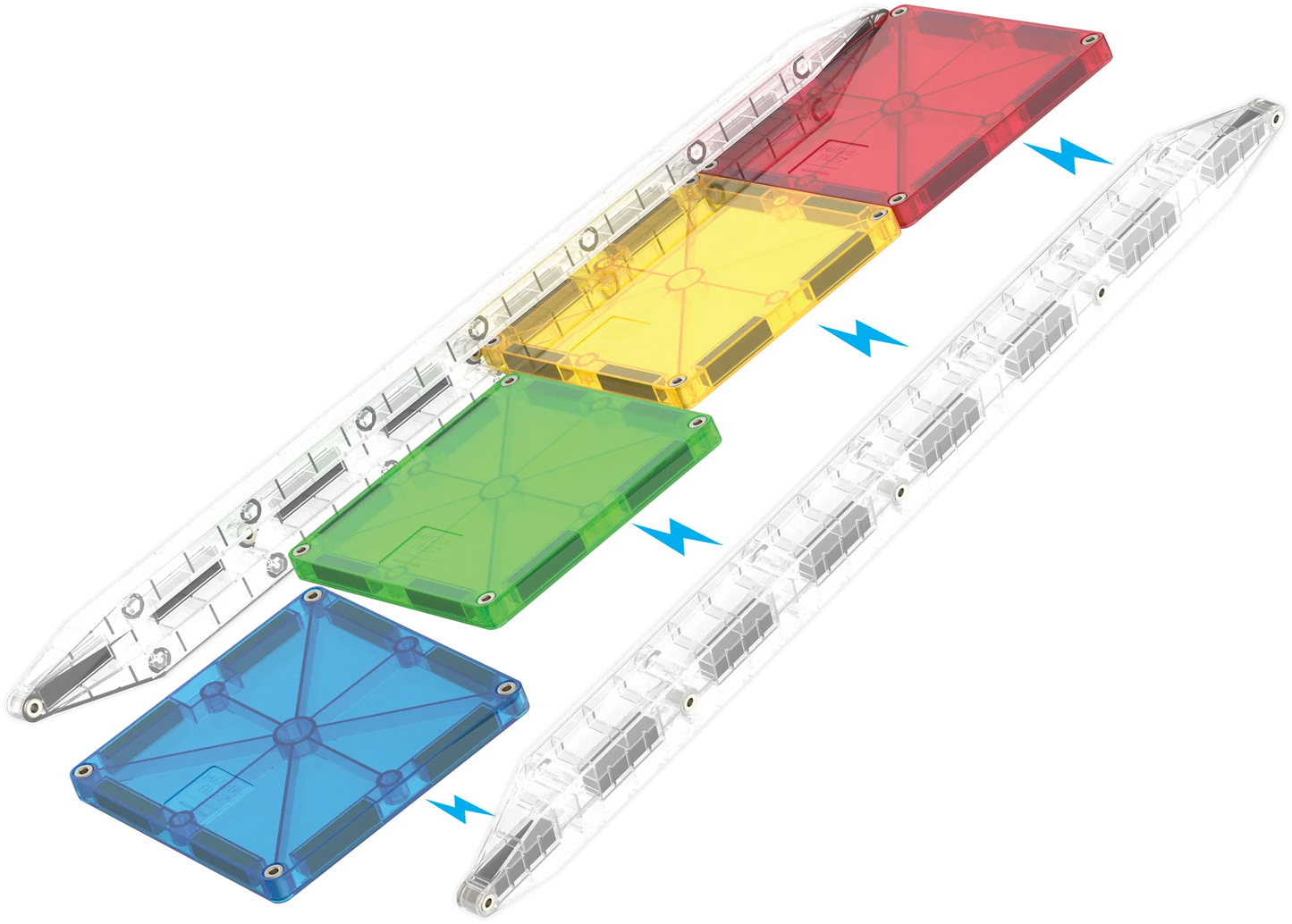 Magna-Tiles - Rail Racers Deluxe 90-Piece Set