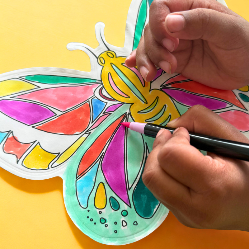 ara créative - Opblaasbare kleurplaat vlinder