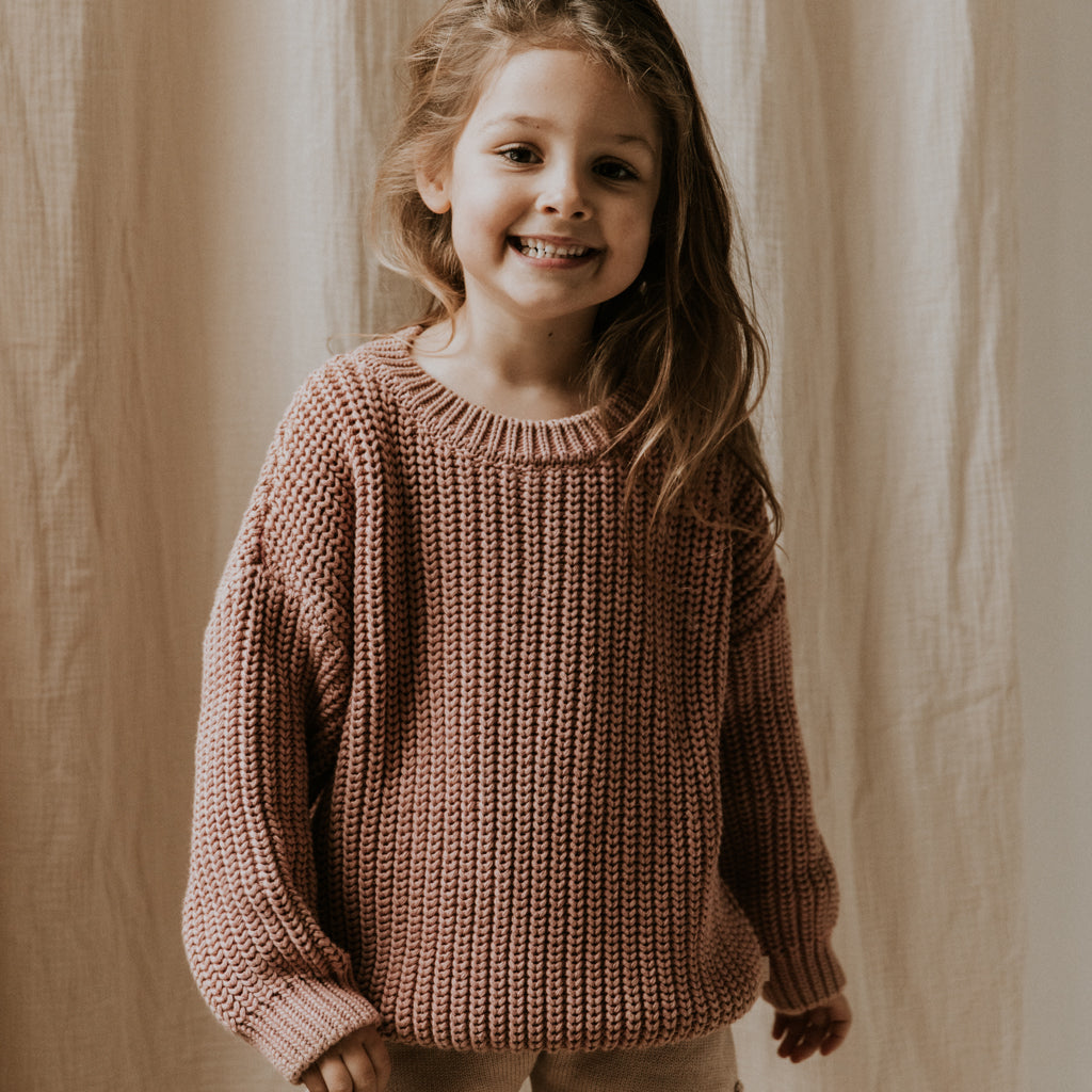 Yuki - Chunky Knitted Sweater Blush