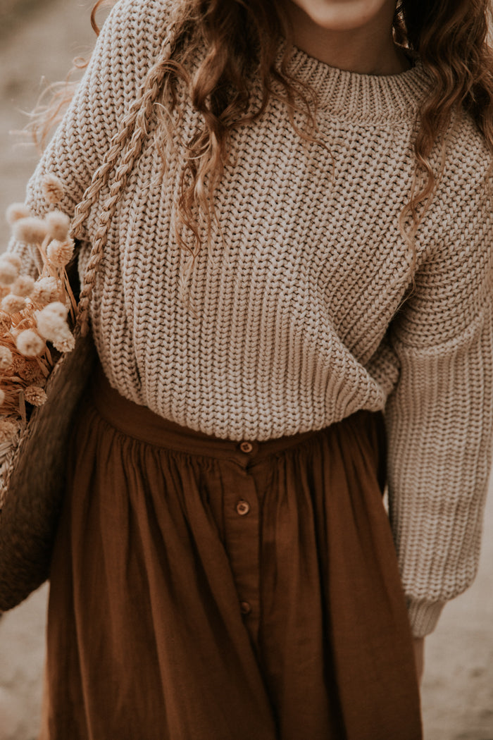 Yuki - Chunky Knitted Sweater Moon