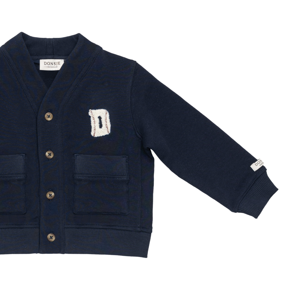 Donsje Amsterdam - Maukie Cardigan Baby | Navy Blue