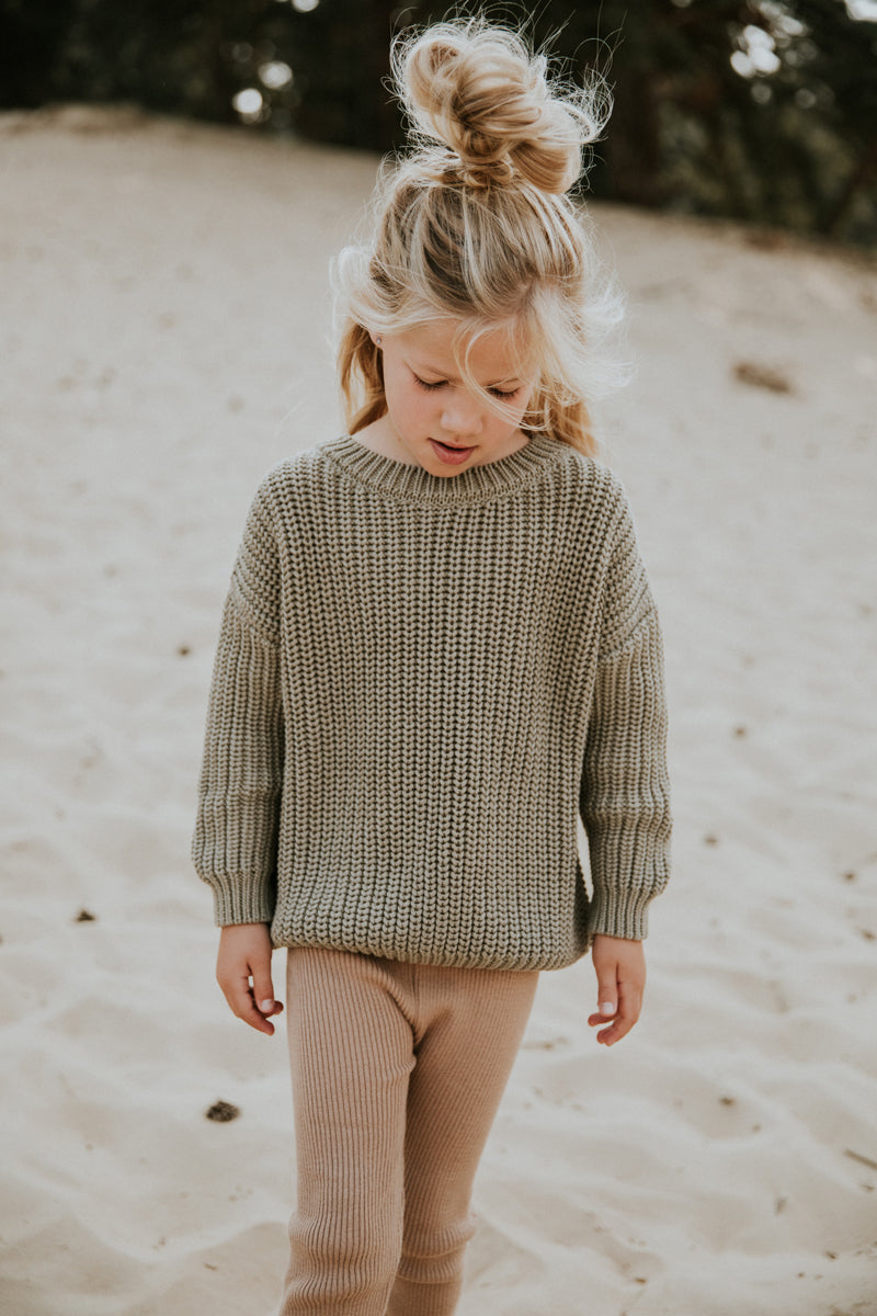Yuki - Chunky Knitted Sweater Sage
