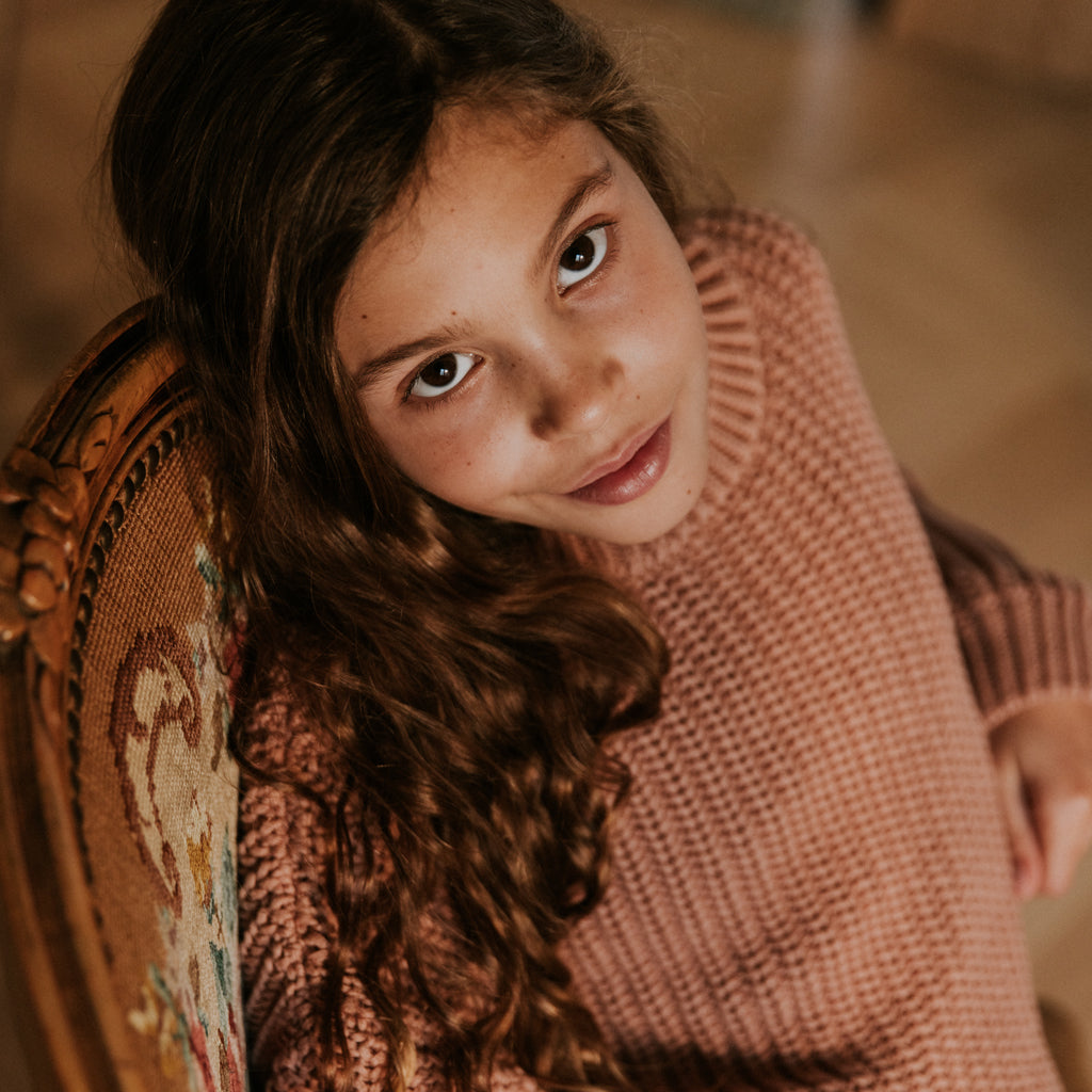 Yuki - Chunky Knitted Sweater Blush