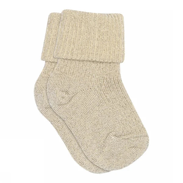 MP Denmark - Ida Glitter Socks Baby | Ecru