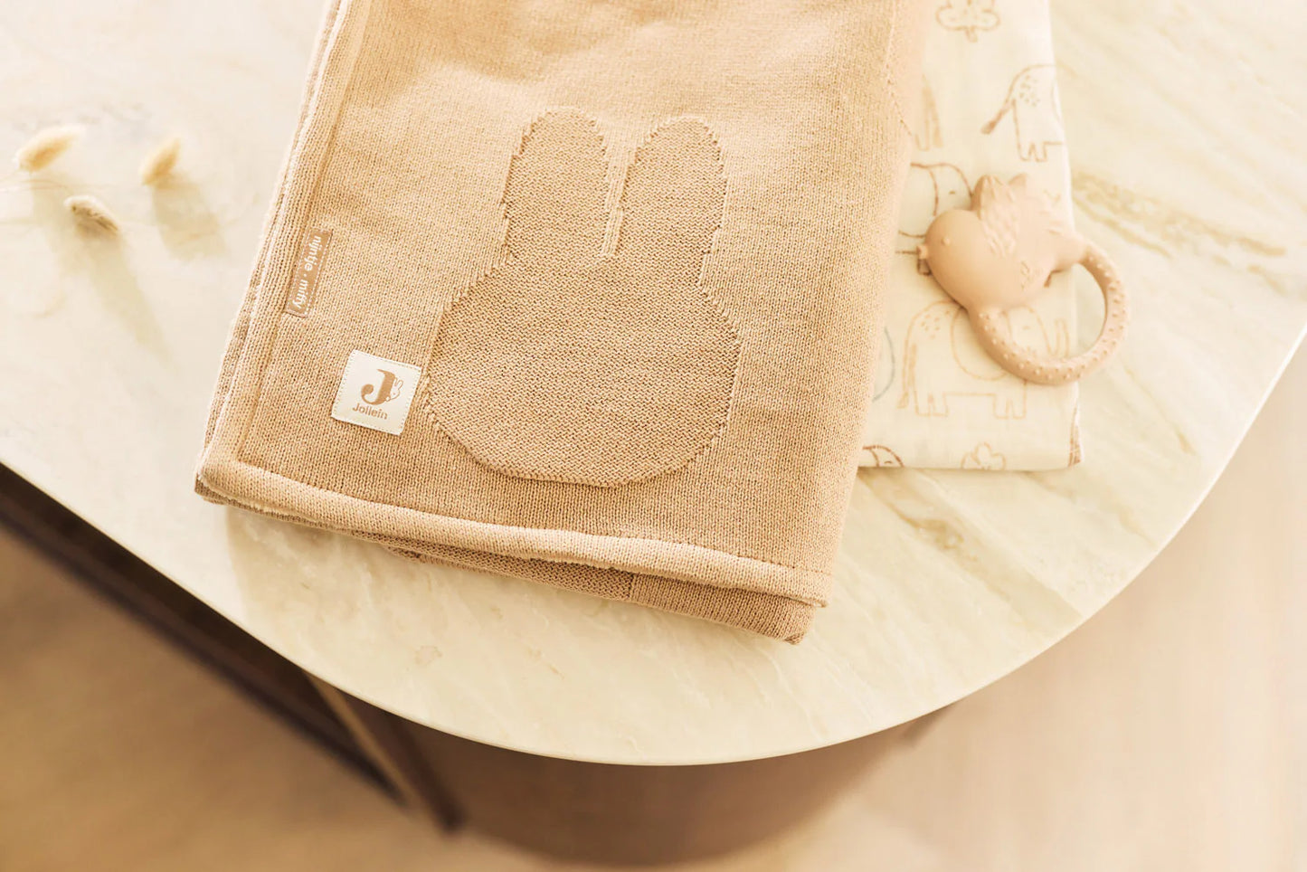 Jollein - Deken Wieg 75x100cm Miffy Biscuit/Velvet