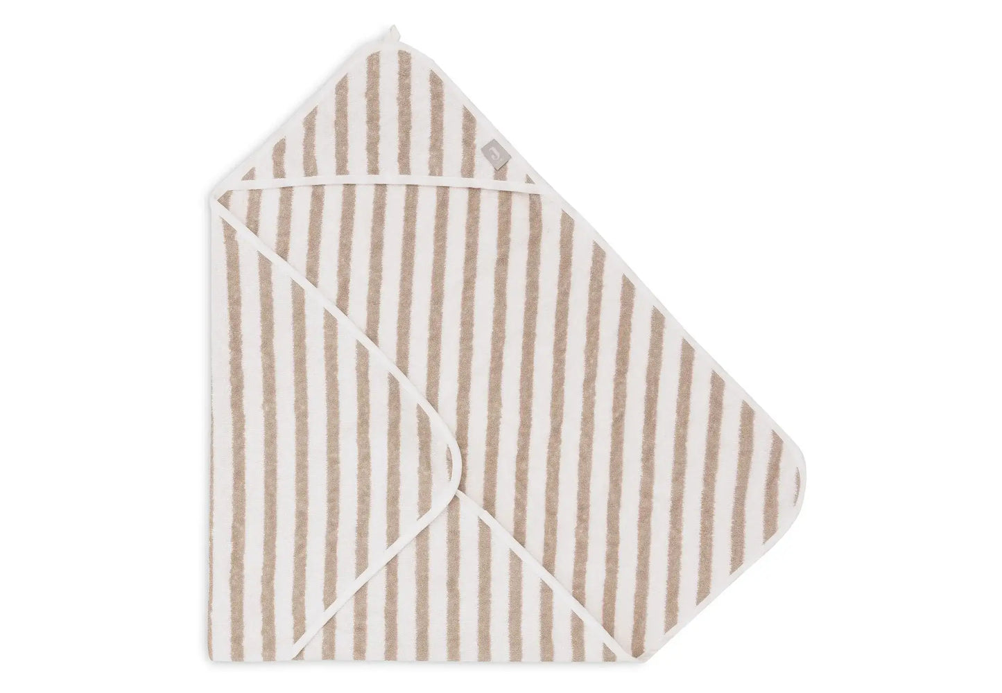 Badcape 75x75cm Stripe Terry Olive Green GOTS