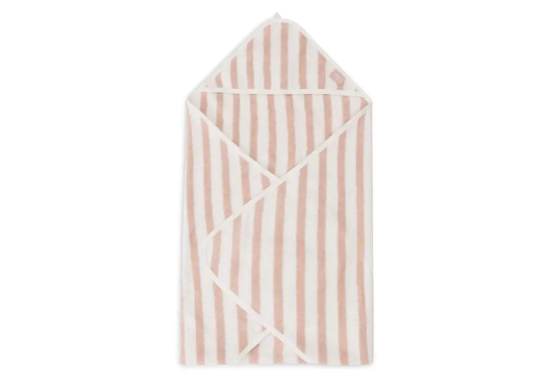 Badcape 75x75cm Stripe Terry Wild Rose GOTS