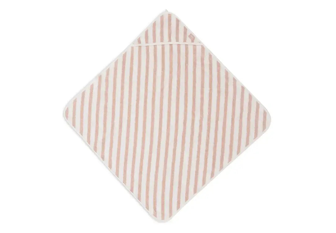Badcape 75x75cm Stripe Terry Wild Rose GOTS