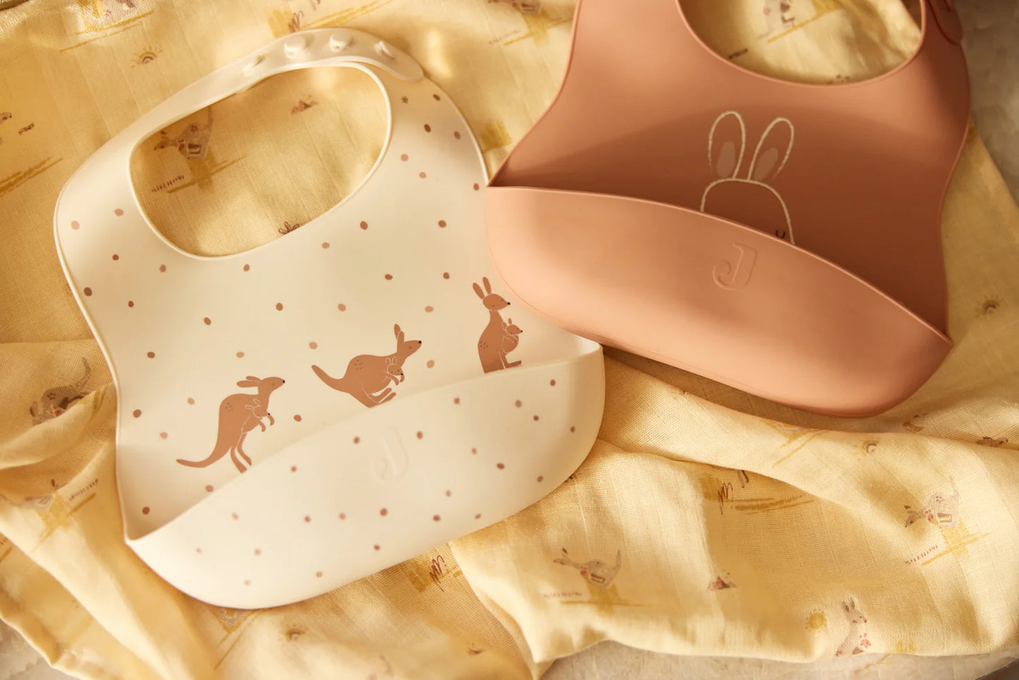 Jollein - Swaddle Muslin 115×115 cm – Kangaroots (2‑Pack) | Extra Grote Hydrofiele Doeken voor Baby’s