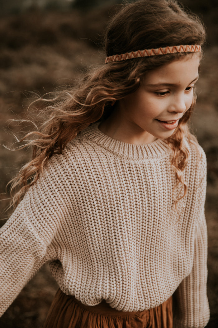 Yuki - Chunky Knitted Sweater Moon