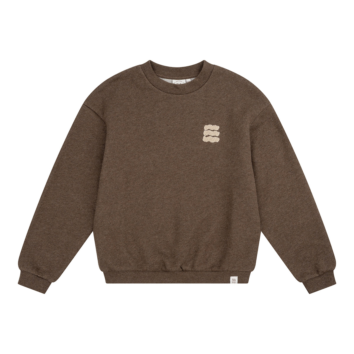 Navy Natural - Oversized Sweater Waves | Brown
