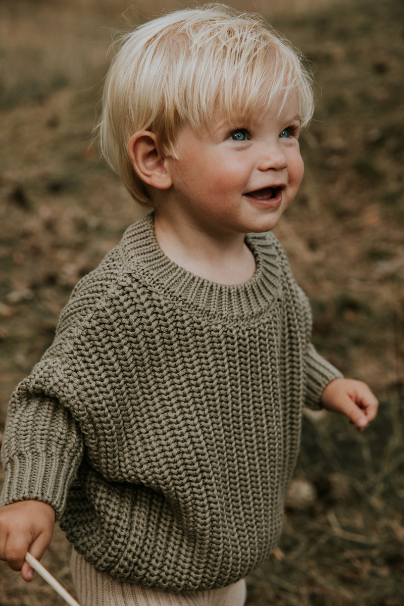 Yuki - Chunky Knitted Sweater Sage