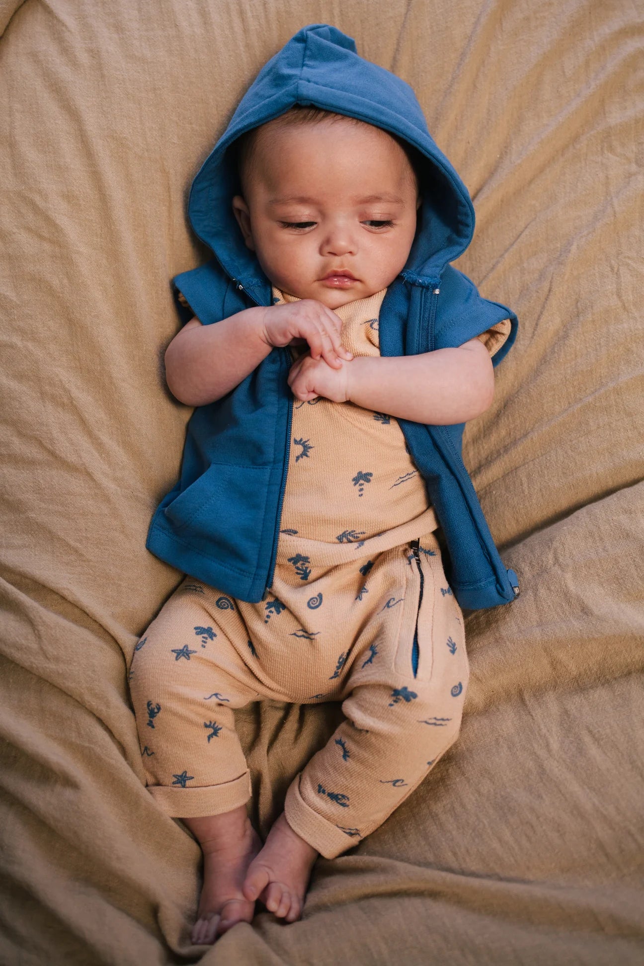 Riffle Amsterdam - Baby Broek Baggy Pants Pax mesh knit sealife