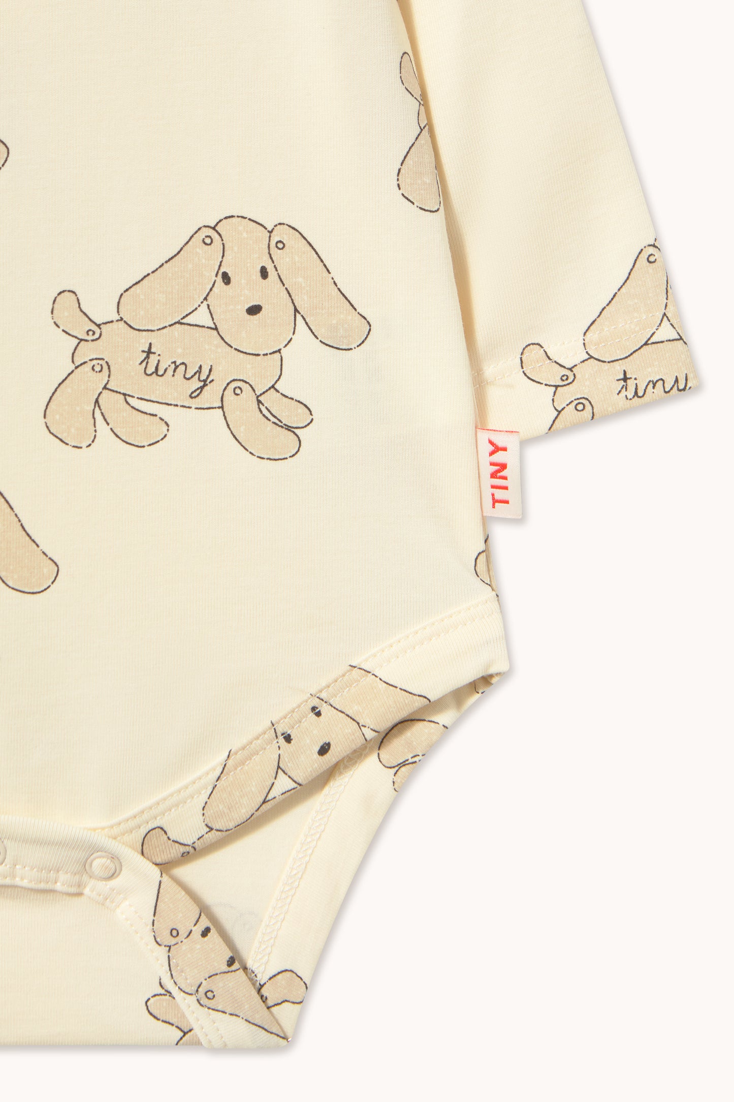 Tinycottons - Dogs Body | Vanilla | Baby Romper Lange Mouw