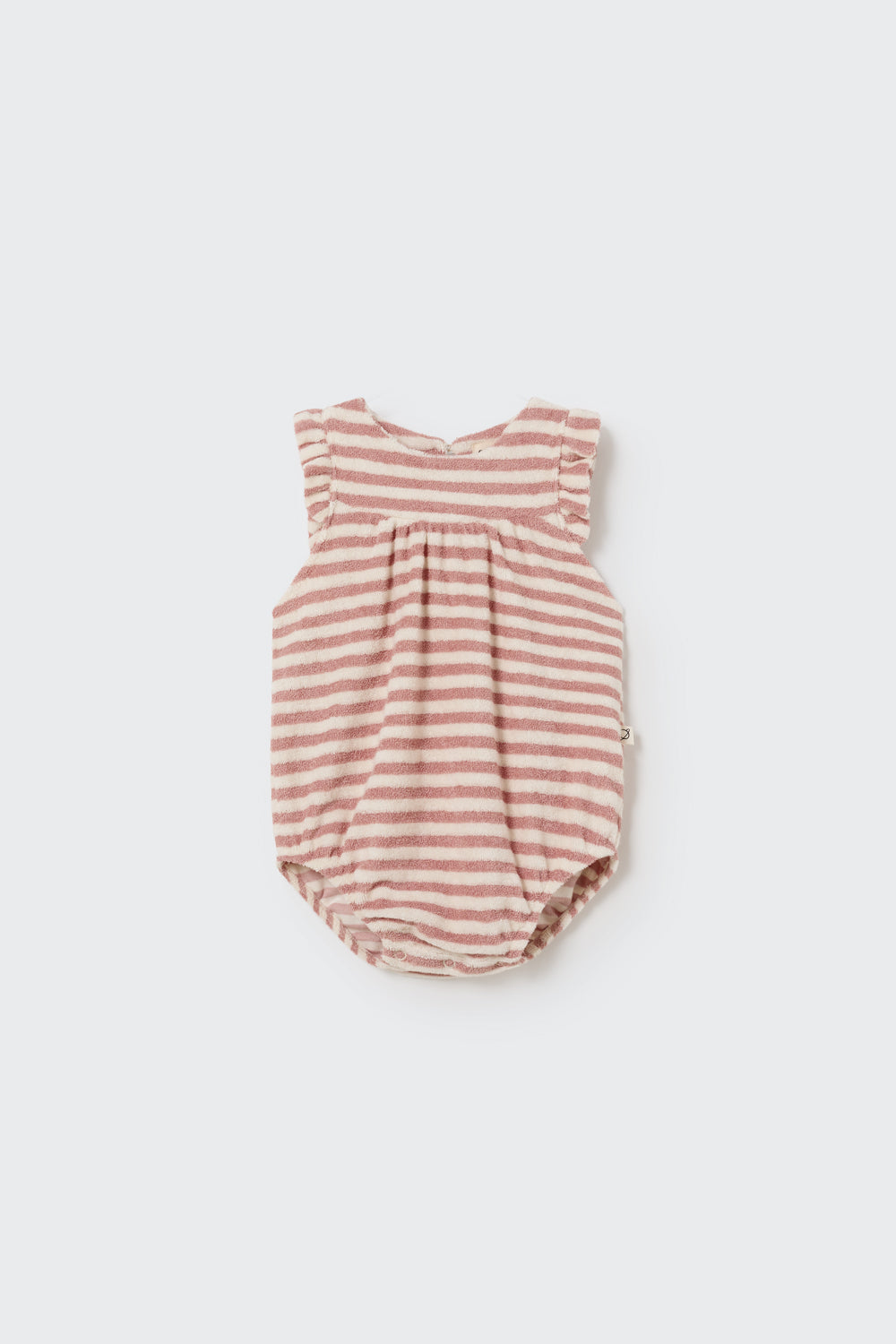 Cozmo - Organic striped baby romper badstof
