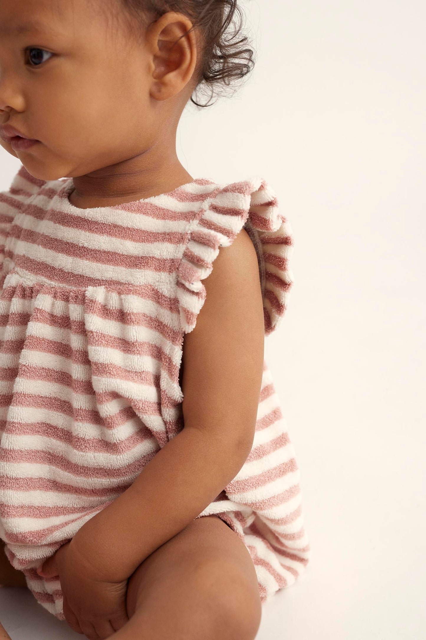 Cozmo - Organic striped baby romper badstof