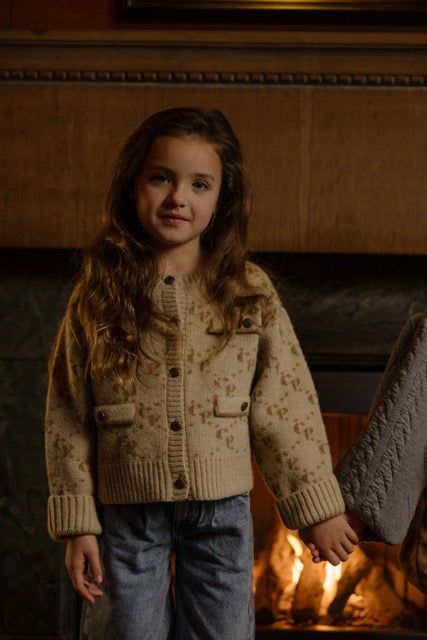 Charlie Petite - Naomi Cardigan Beige Melange