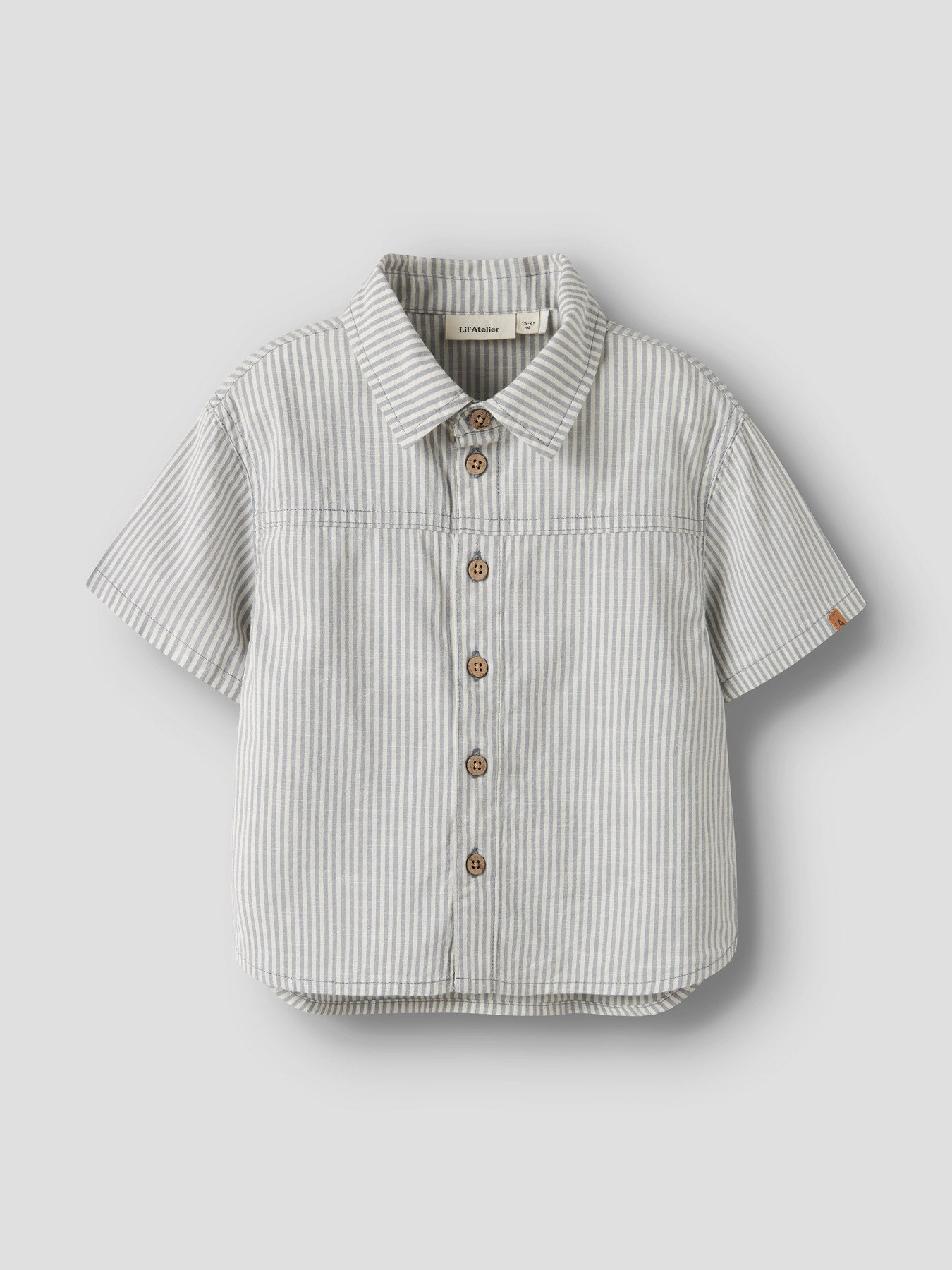 Lil’ Atelier - MINI Jongens NMMDARKO SS Loose Shirt | Coconut Milk
