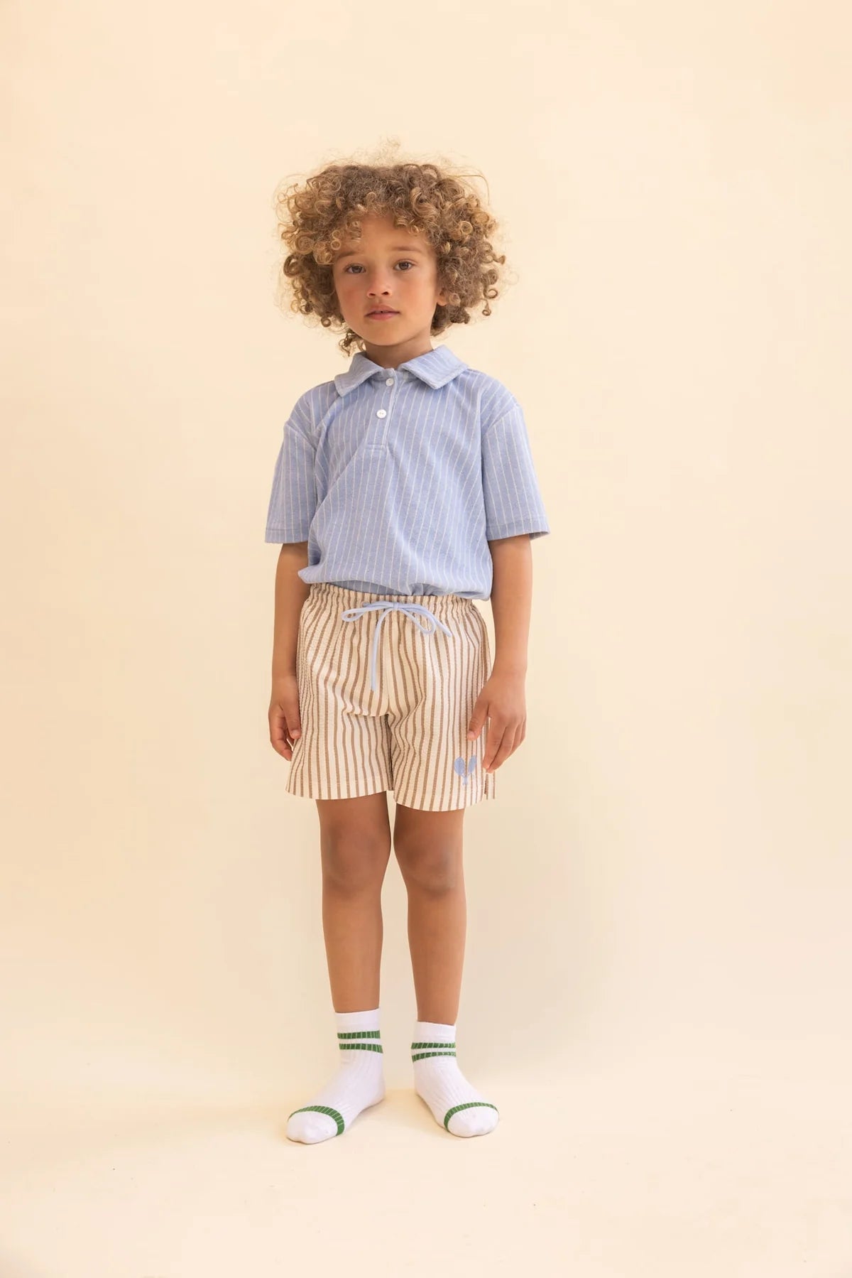 Flöss - Nohr Shirt Bright Blue Stripe voor Baby’s en Jongens
