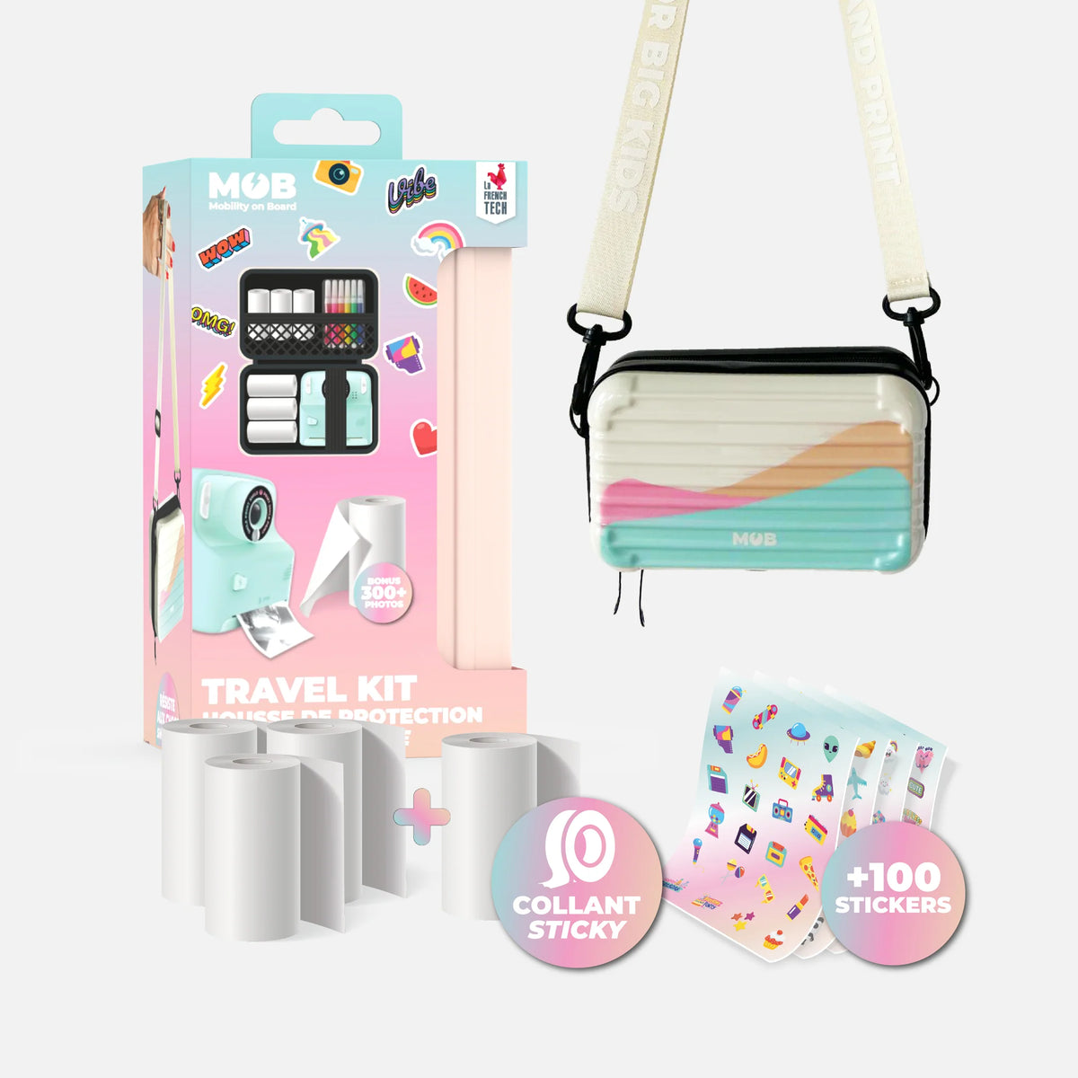 MOB Paris - PixiPrint Travel Kit V2 | Cameratas met 4 Printrollen