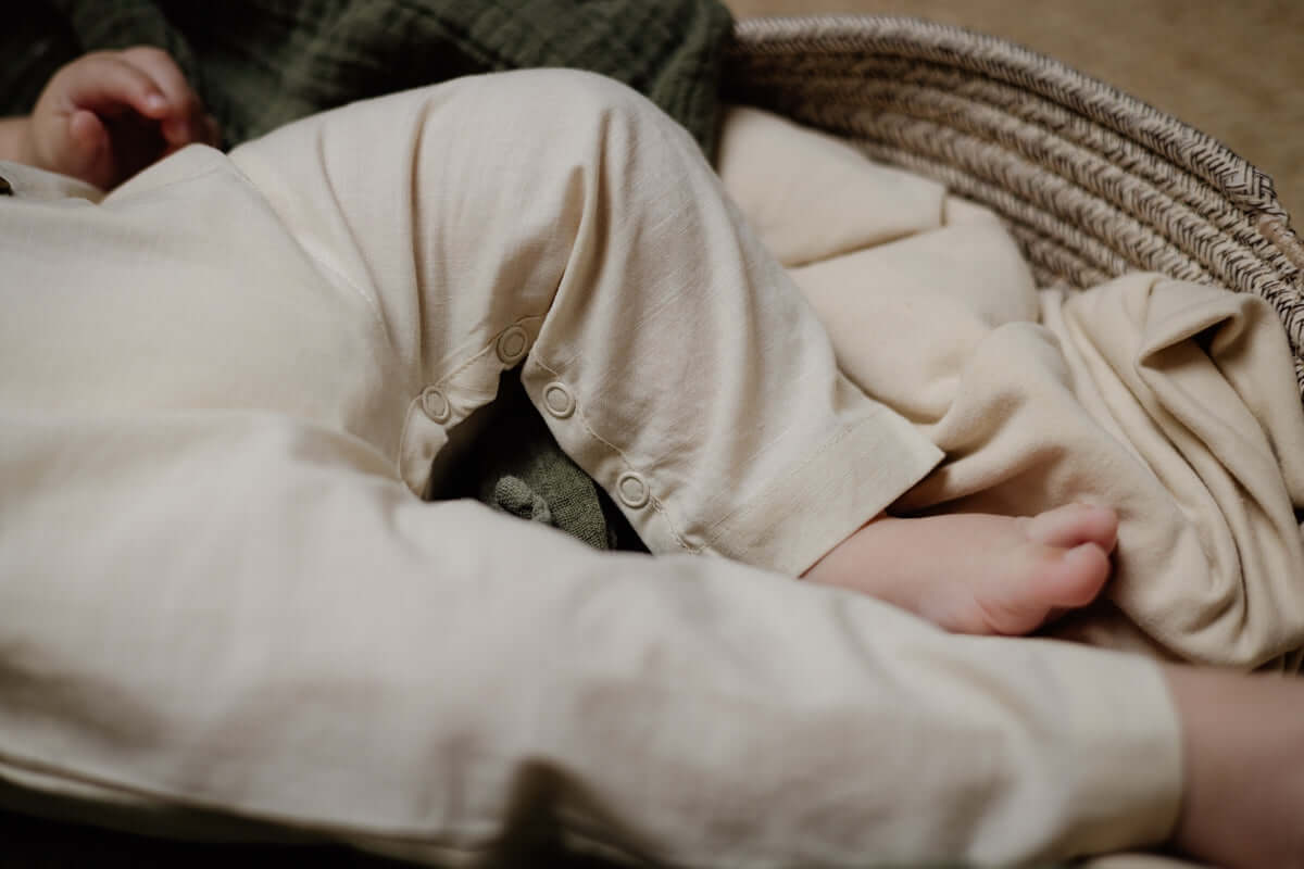 Linnen Babybroek creme