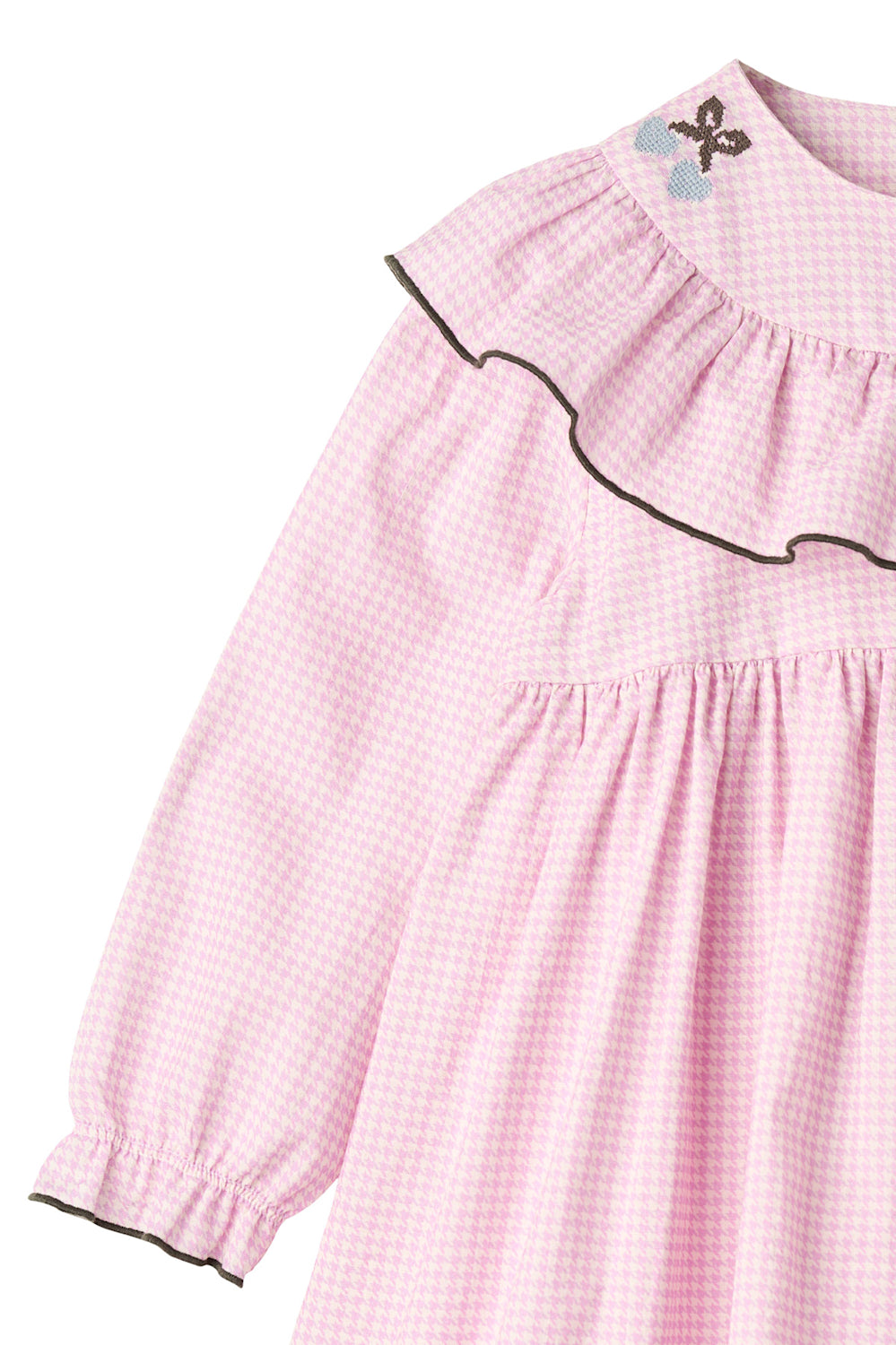 Copenhagen Colors – Ternet Jurk met Frill en Borduursel