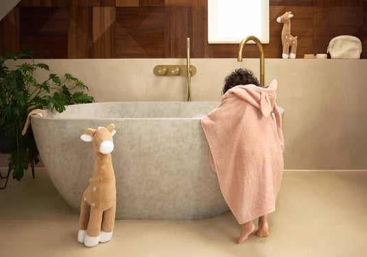 Badcape Badstof XL 100x100cm - Wild Rose