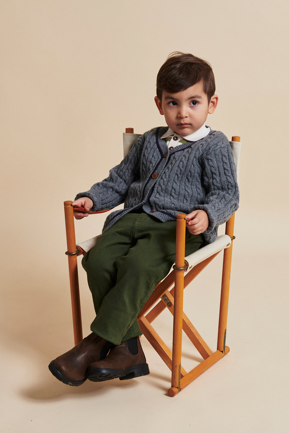 Copenhagen Colors - Lambswool Grandad Cardigan grijs