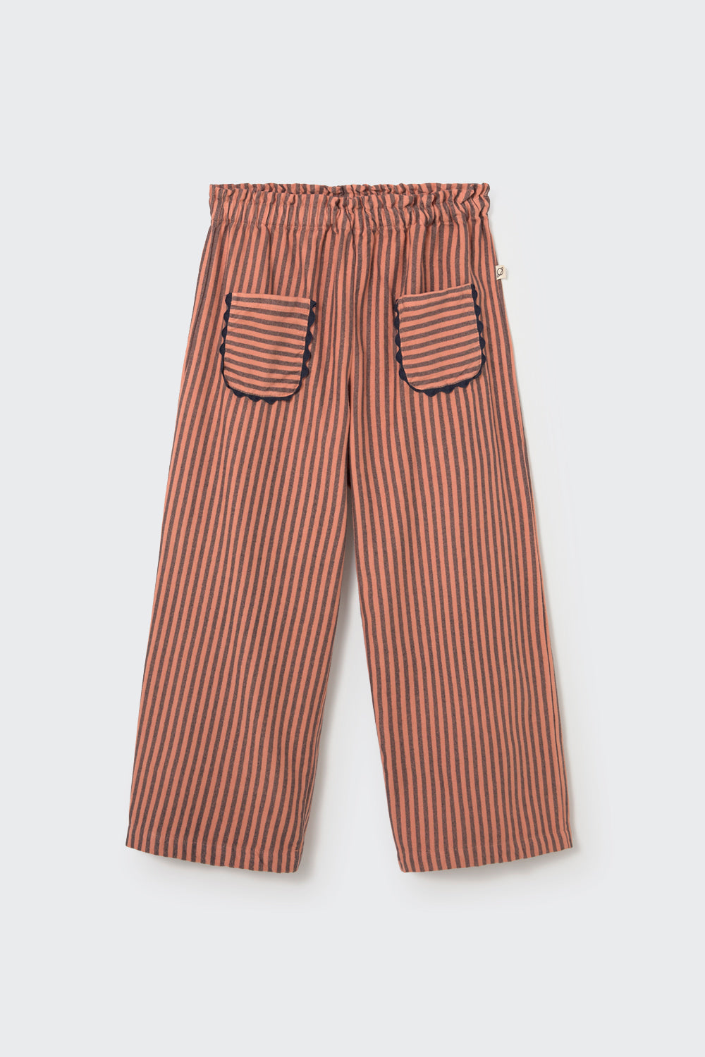 Cozmo - LIMA Striped Soft Twill Wide Leg Broek | Pink Siena