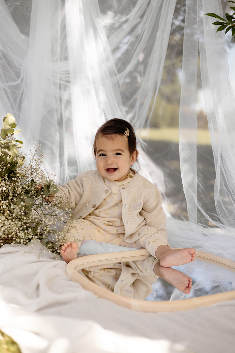 Levv - Newborn Vest Cotton Cream Marcia