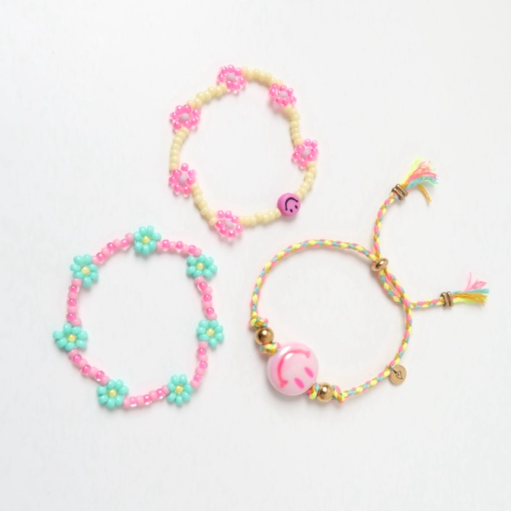 LOVEissue - Bracelet | Daisy smiley sunshine/fuchsia
