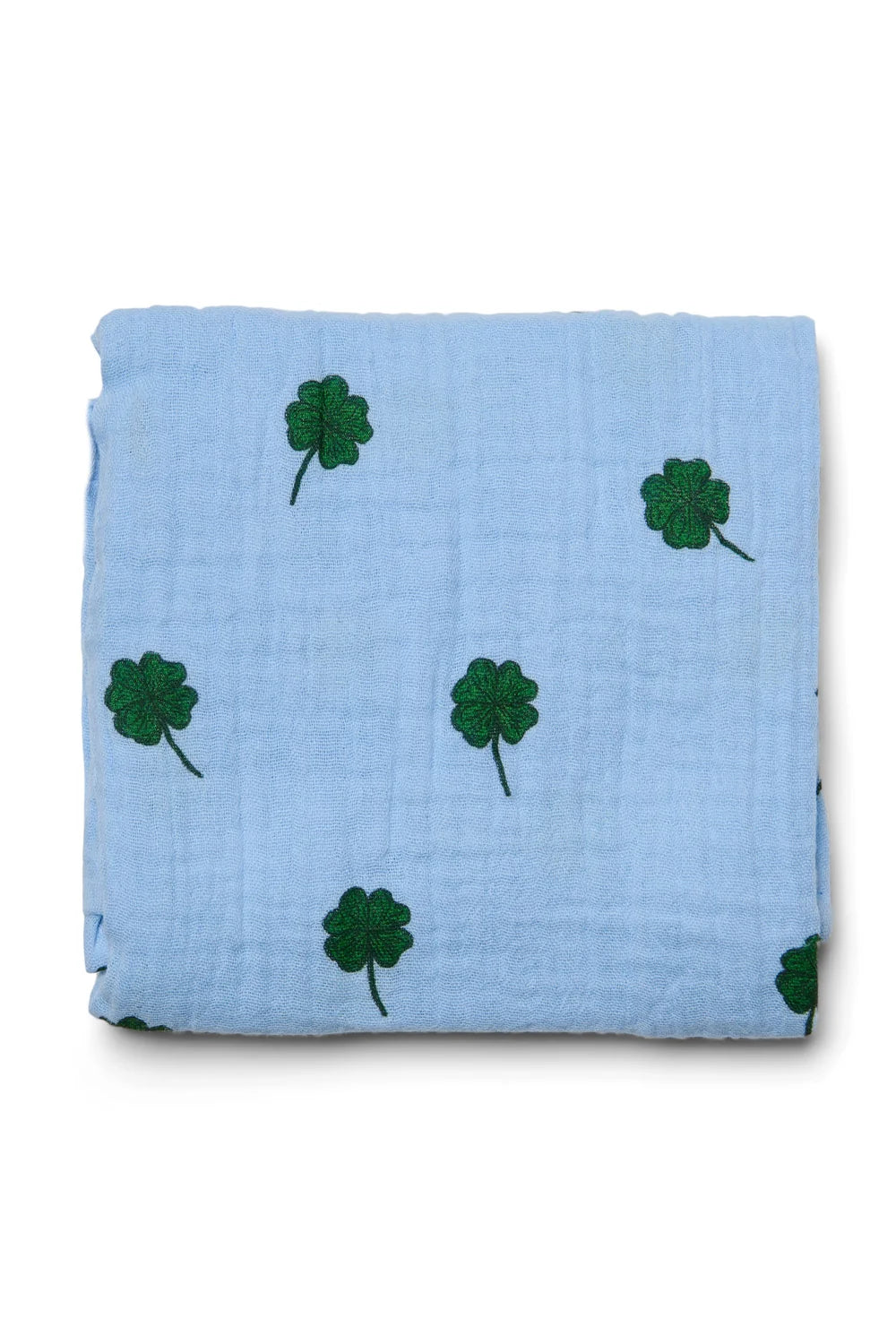 Studio Noos – Light Blue Clover Hydrofiele Doek | Medium 70×70 cm