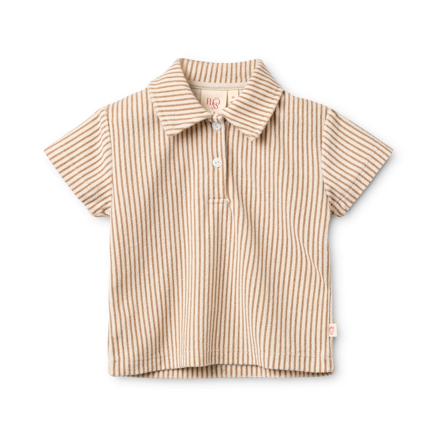 Flöss - Nohr Shirt Light Brown Stripe voor Baby’s en Jongens