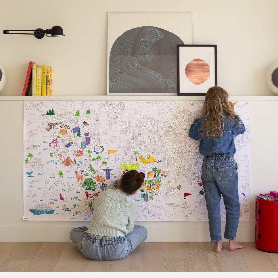 OMY Atlas xxl coloring – kleurposter