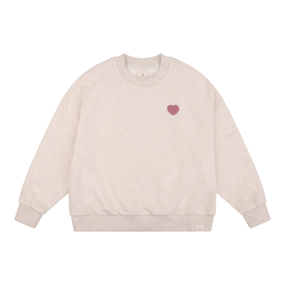 Navy Natural - Oversized Sweater Lilas Heart