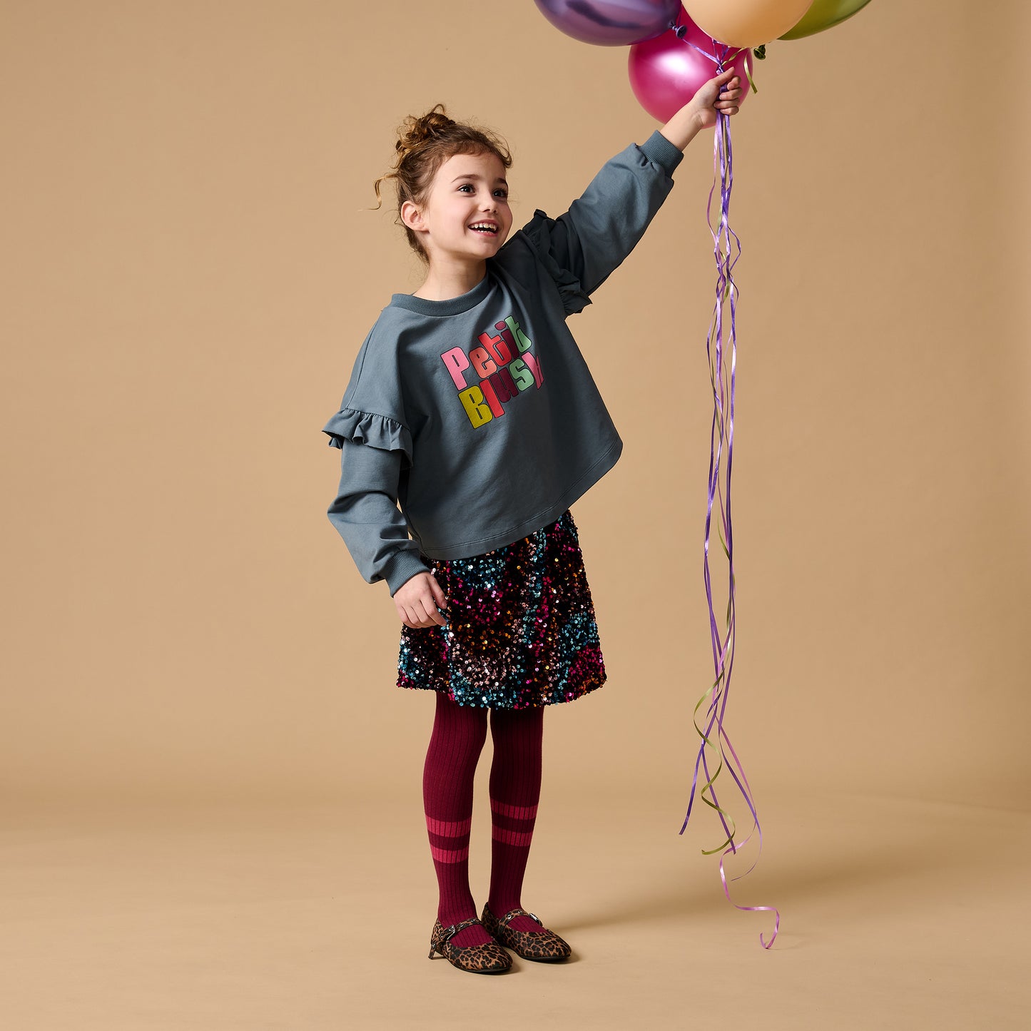 Petit Blush - Sequins Skirt Multi Color
